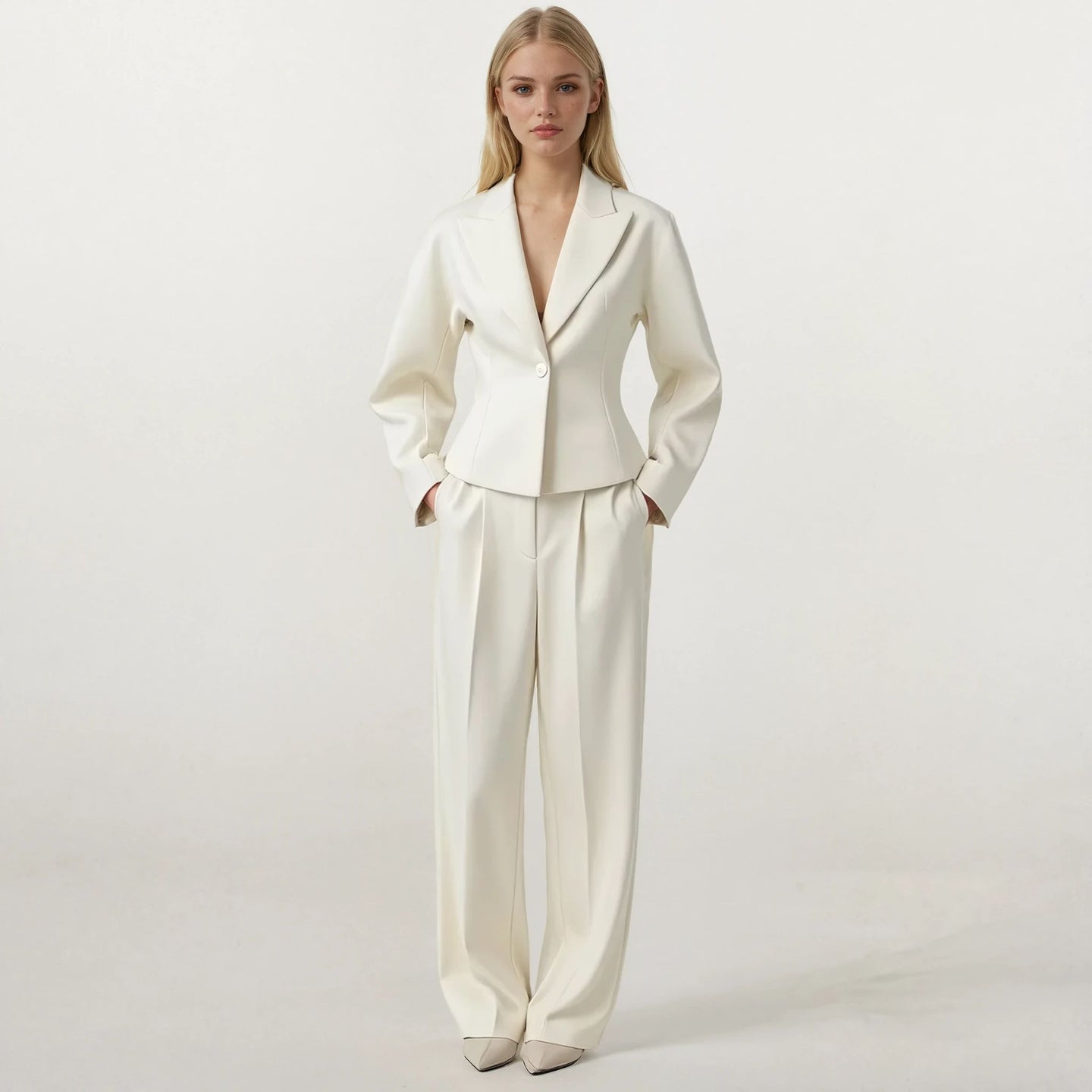 Celine Satin Blazer with Pants
