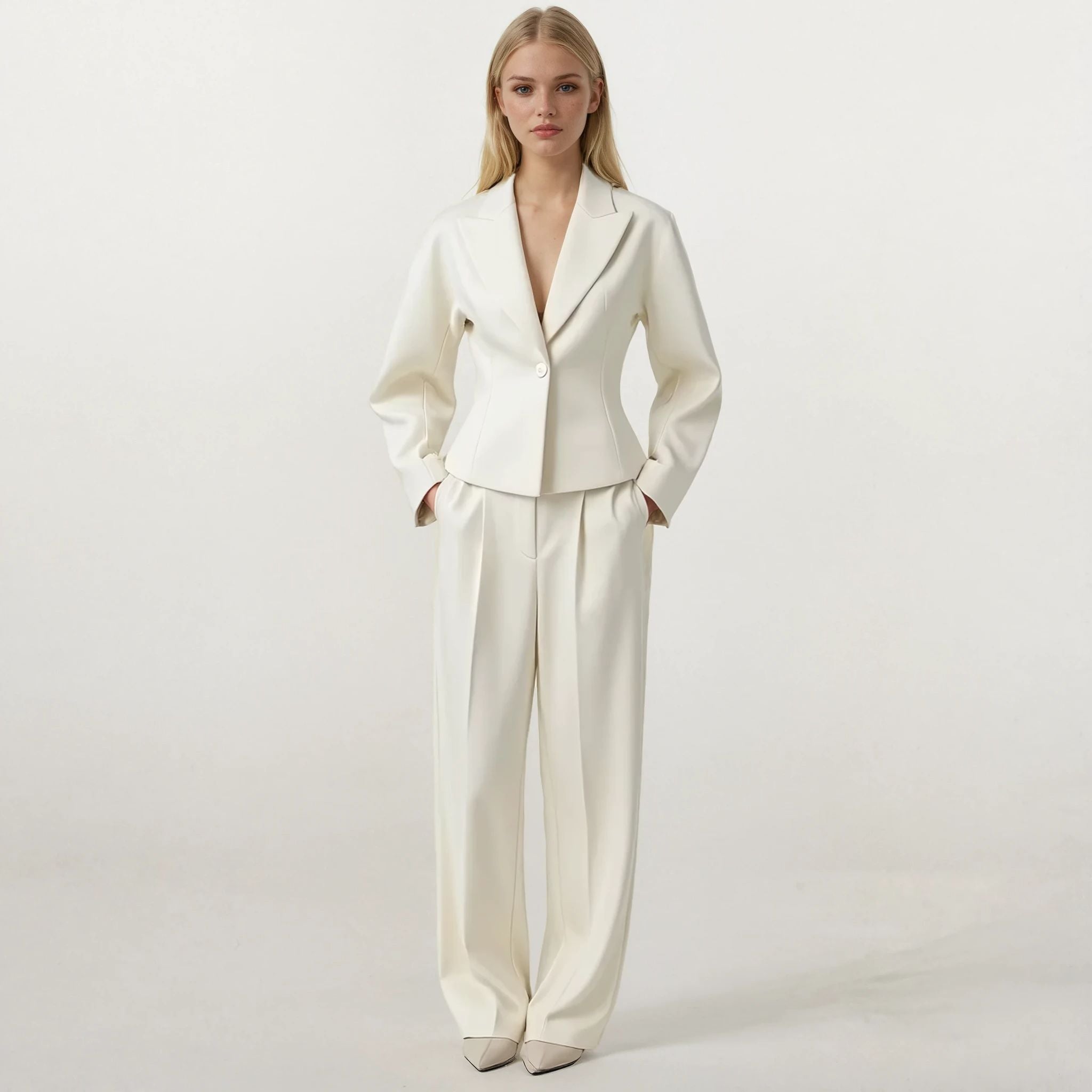 Celine Satin Blazer with Pants
