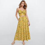 Nicole Yellow Floral Top and Skirt