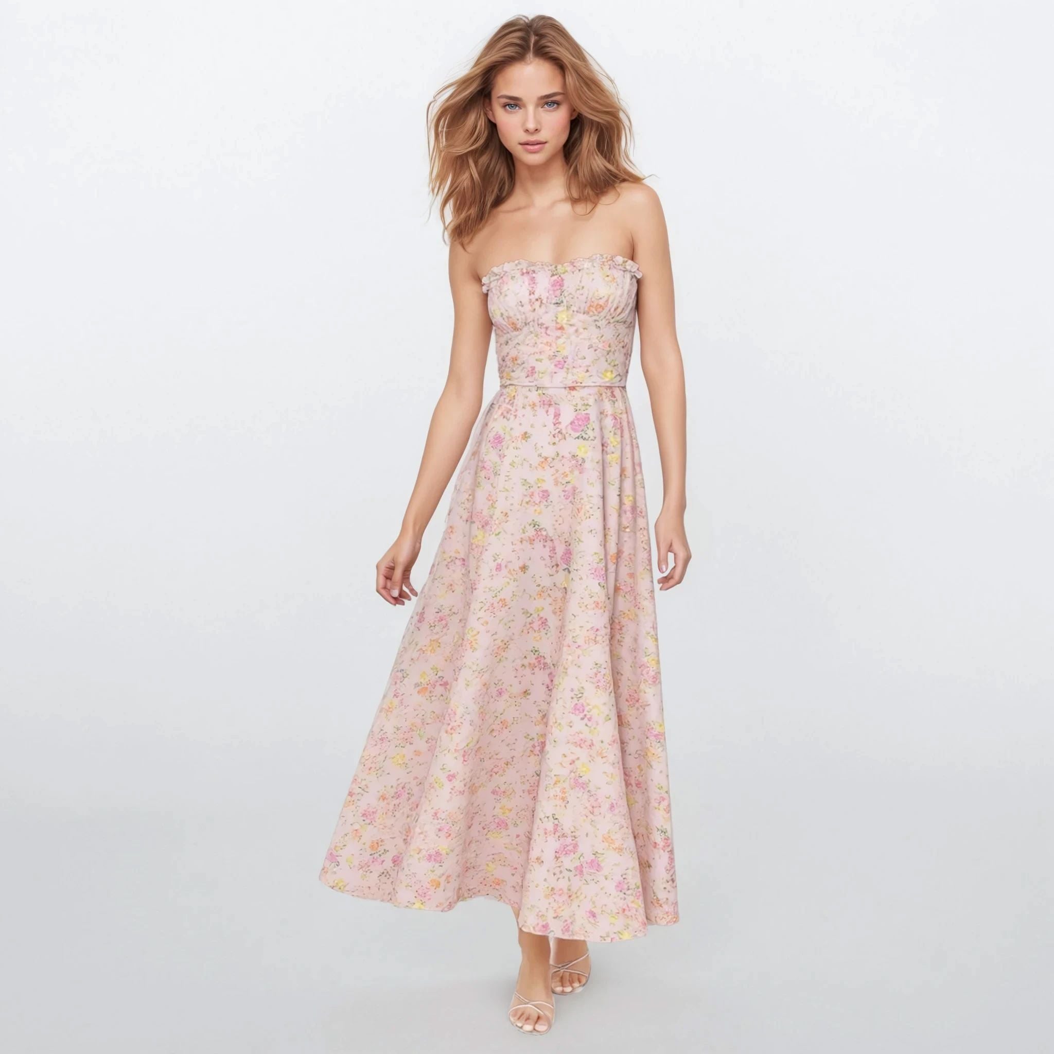 Jardin Floral Corset Top and Tube Dress