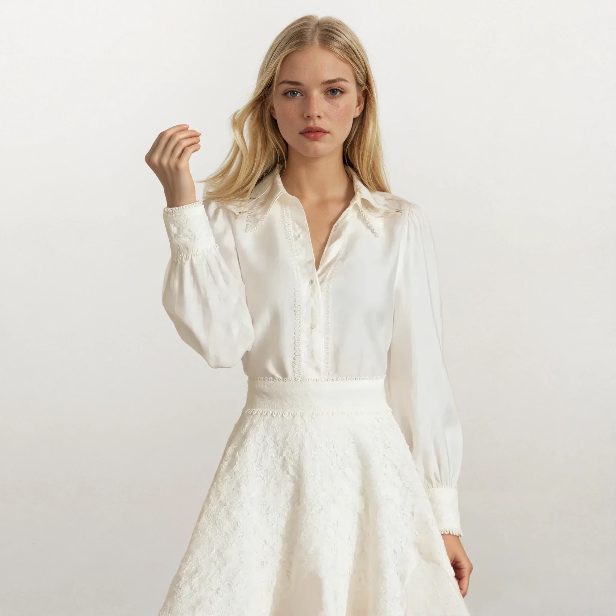 Clara Floral Long Sleeve and High Waisted Skirt