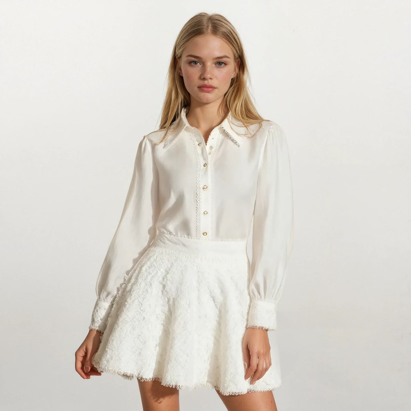 Clara Floral Long Sleeve and High Waisted Skirt