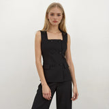 Linda Square-Neck Vest with Pants
