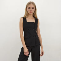Linda Square-Neck Vest with Pants