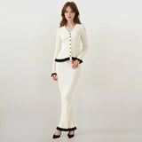 Taylor Knit Long Sleeve Top with Skirt