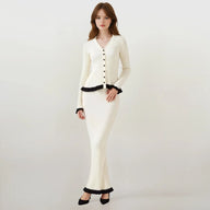 Taylor Knit Long Sleeve Top with Skirt