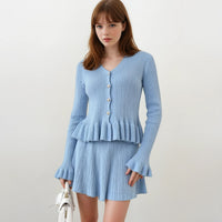 Esme Knit Ruffles Sweater with Skirt